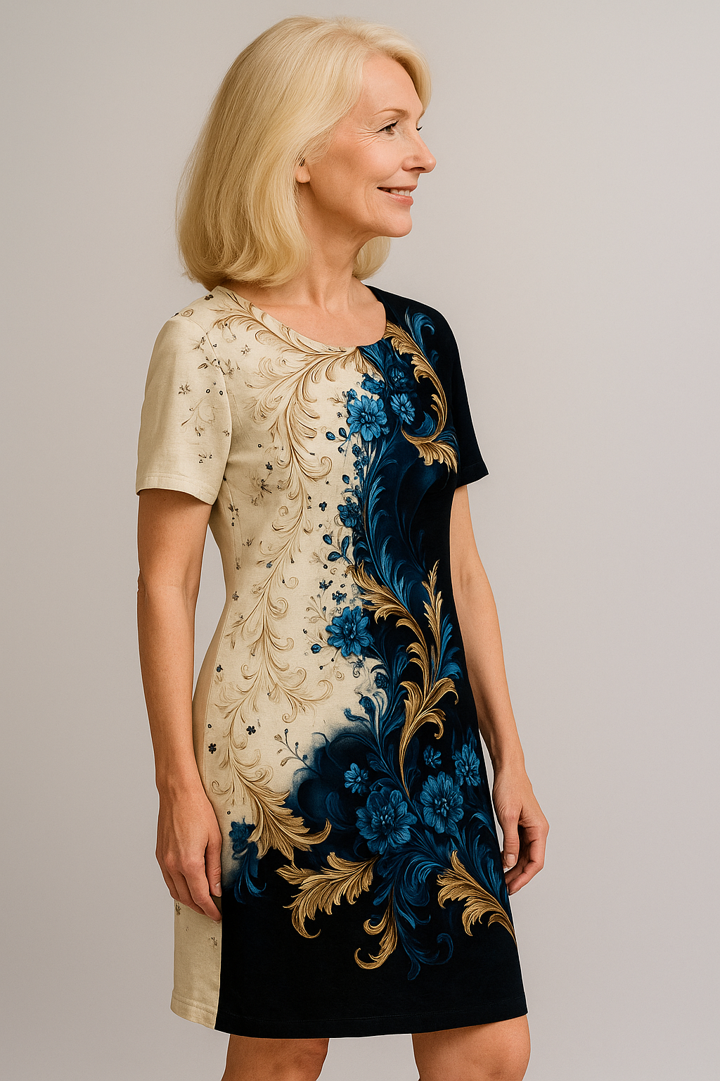 Cosmina | Abito Estivo A-Line Donna con Maniche Corte - - abito estivo abito traspirante fashion estivo maniche corte occasioni casual roba da donna stile estivo tessuto leggero versatilità moda vestito A-Line - Concept Palermo