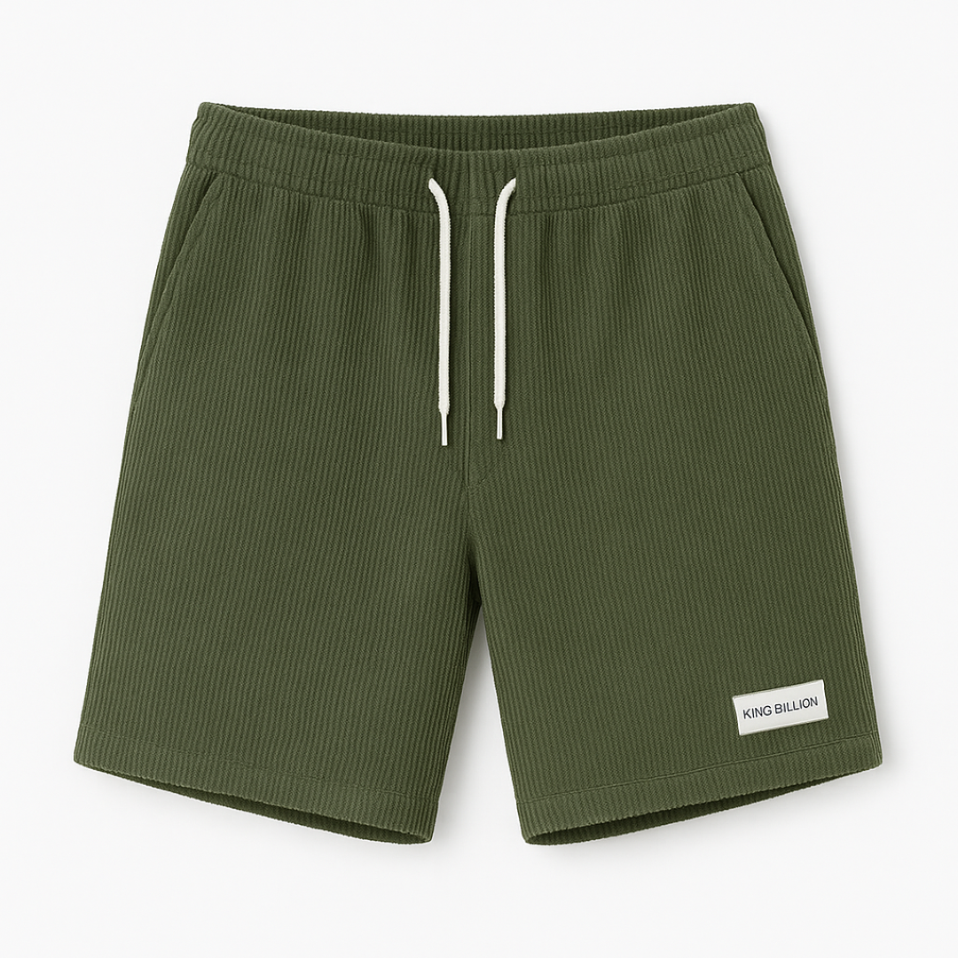 Soren | Pantaloncini in velluto a coste – Stile robusto, vestibilità comoda - Verde - short shorts for men - Concept Palermo
