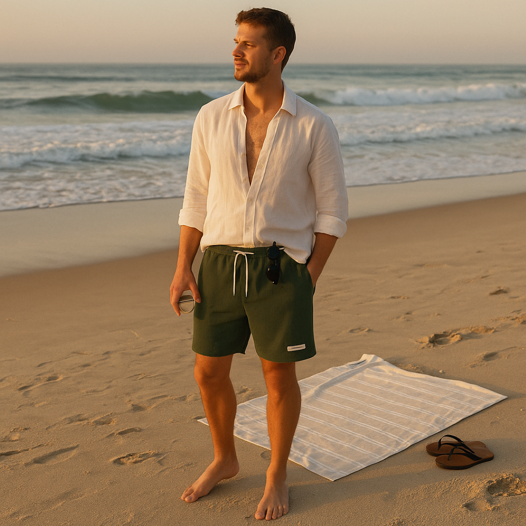 Soren | Pantaloncini in velluto a coste – Stile robusto, vestibilità comoda - - short shorts for men - Concept Palermo
