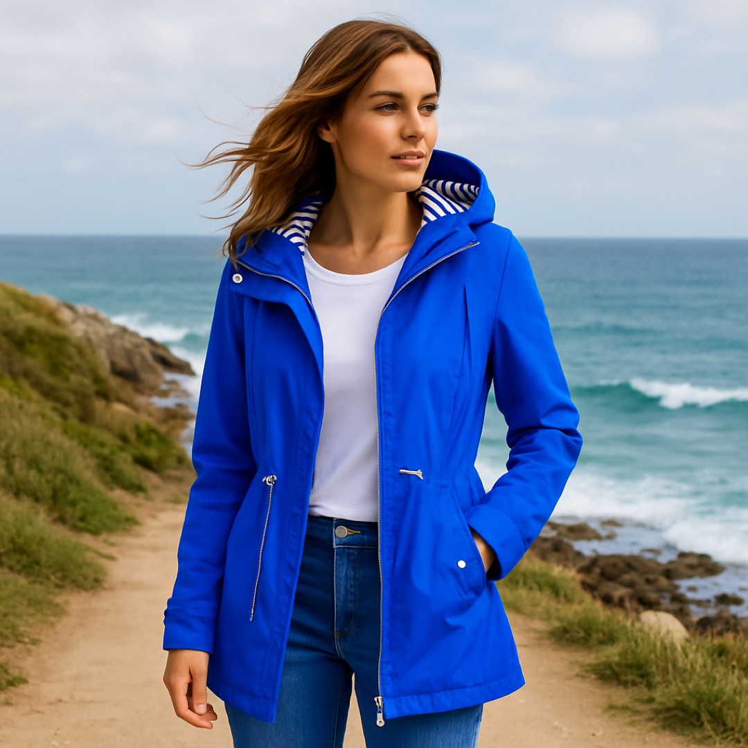 Beatrice | Parka impermeabile – Vestibilità regolabile con fodera del cappuccio a righe - - Damen spring summer women Women fashion - Concept Palermo