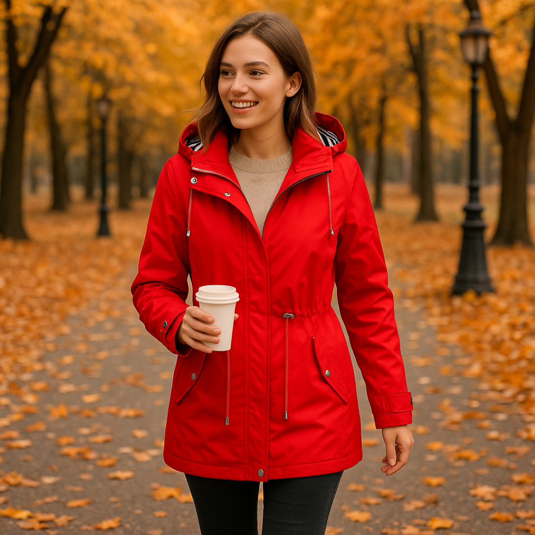 Beatrice | Parka impermeabile – Vestibilità regolabile con fodera del cappuccio a righe - - Damen spring summer women Women fashion - Concept Palermo