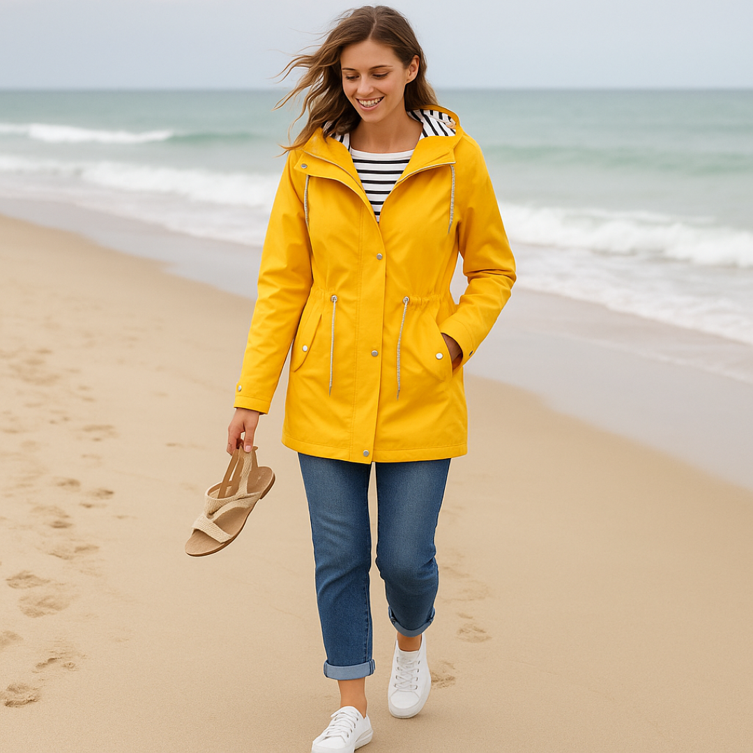 Beatrice | Parka impermeabile – Vestibilità regolabile con fodera del cappuccio a righe - - Damen spring summer women Women fashion - Concept Palermo