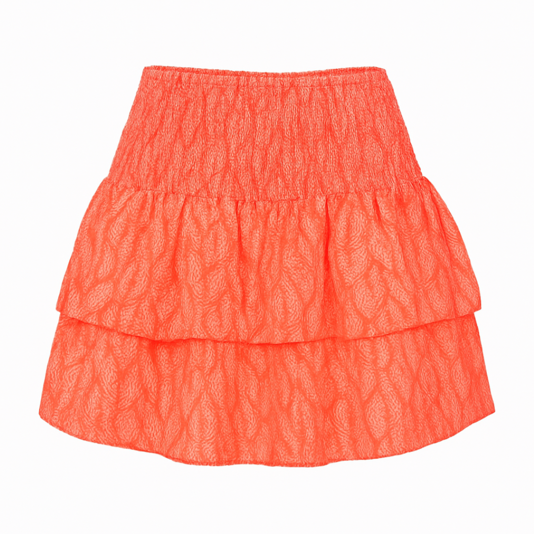 Savannah | Minigonna boho con vita alta - Arancia - Bestsellers Broeken Dames - Concept Palermo