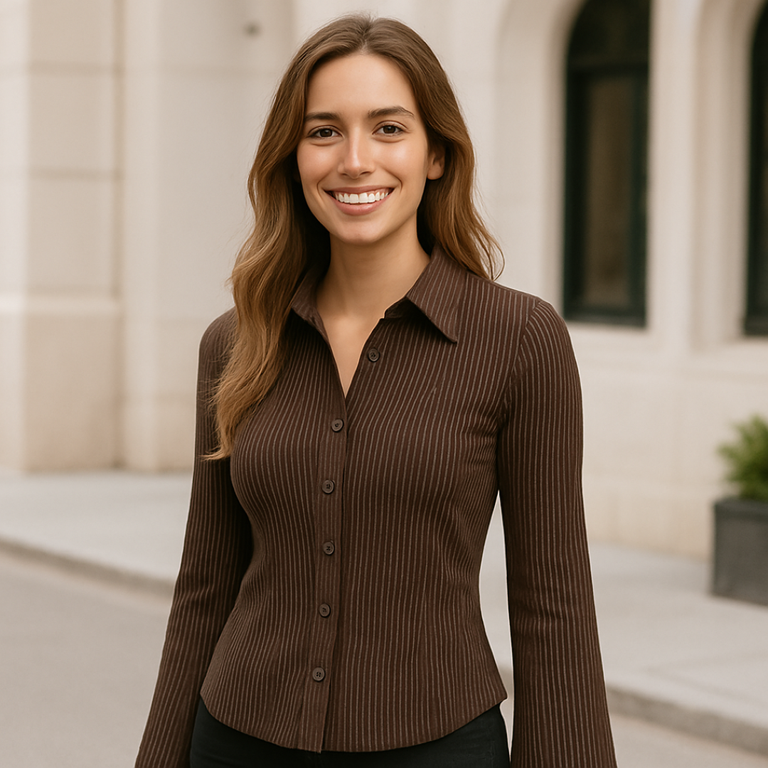 Katia | Camicetta aderente a righe con maniche svasate - - Bestsellers Blouse Dames Kleding - Concept Palermo