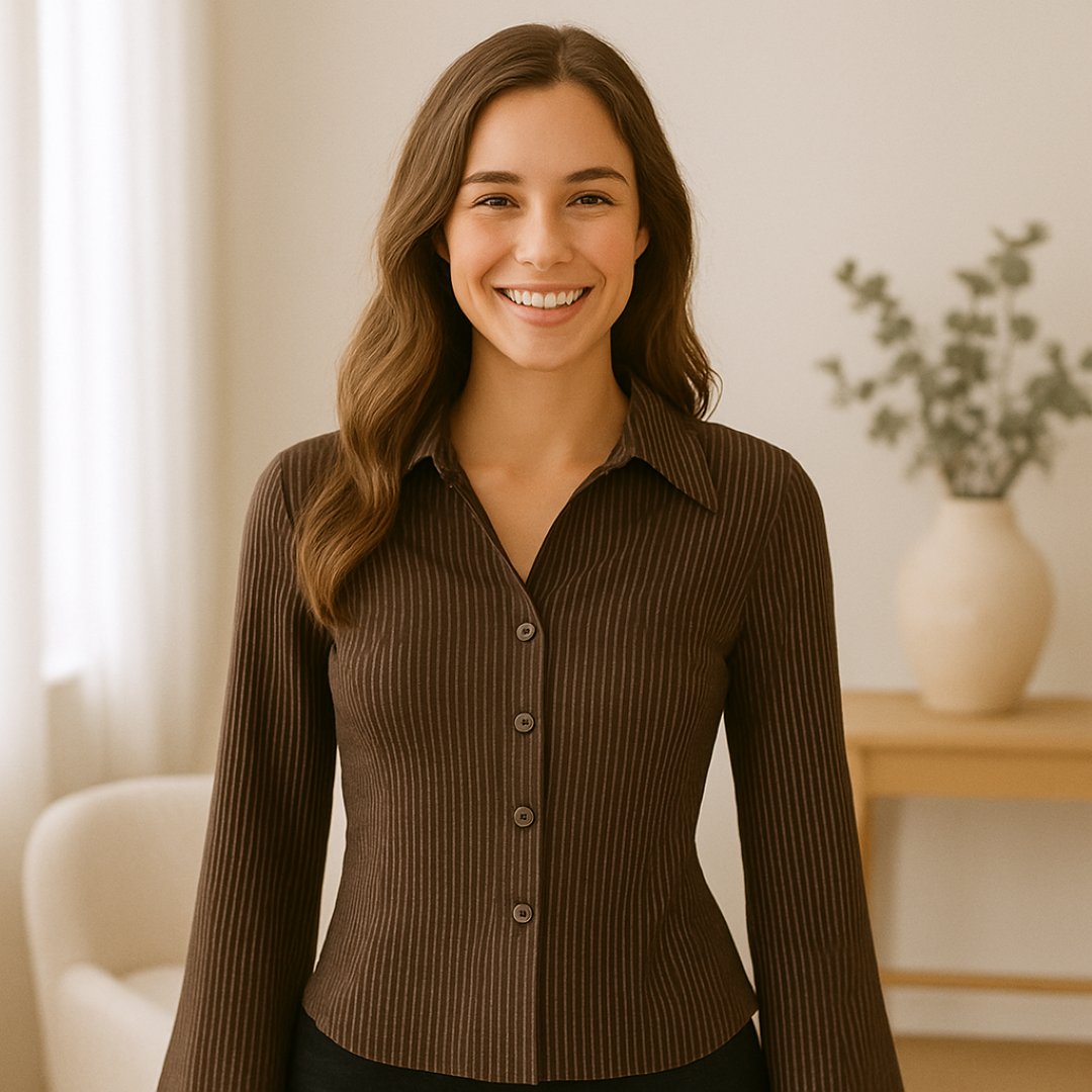 Katia | Camicetta aderente a righe con maniche svasate - - Bestsellers Blouse Dames Kleding - Concept Palermo