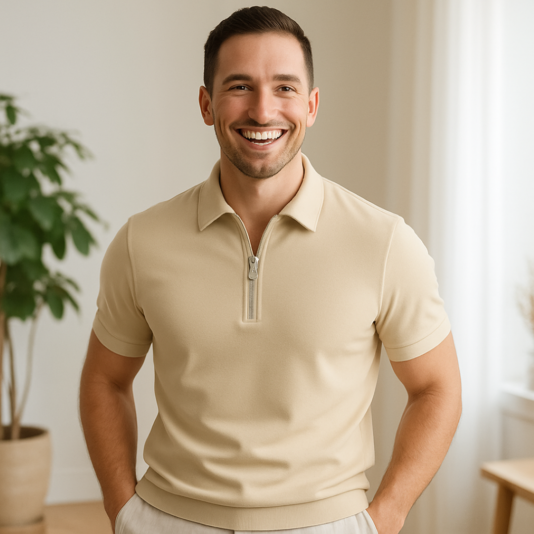 Ruben | Zip Polo – Linea pulita e taglio moderno - - heren Heren kleding newfarro oud shirts & polos - Concept Palermo