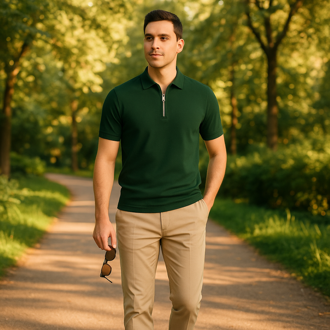 Ruben | Zip Polo – Linea pulita e taglio moderno - - heren Heren kleding newfarro oud shirts & polos - Concept Palermo