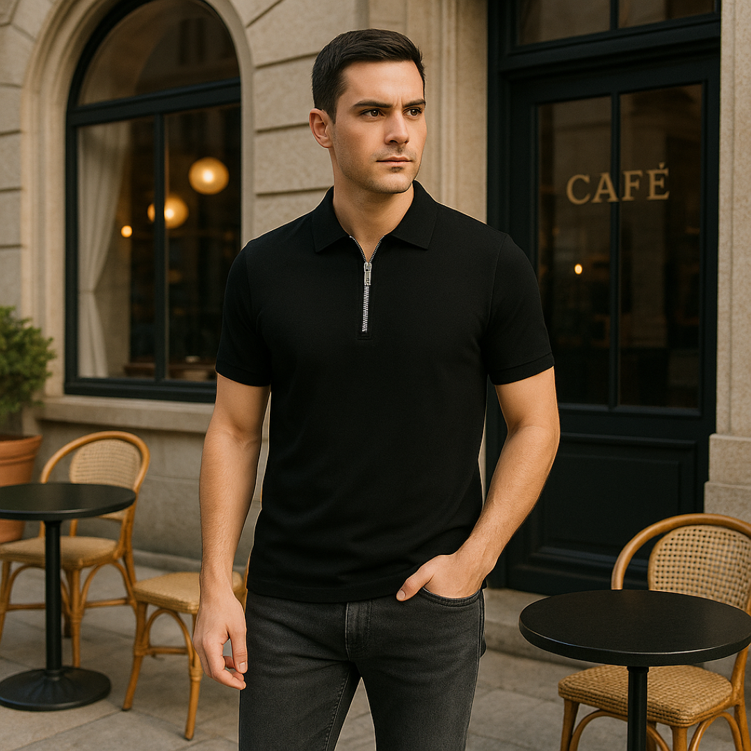 Ruben | Zip Polo – Linea pulita e taglio moderno - - heren Heren kleding newfarro oud shirts & polos - Concept Palermo