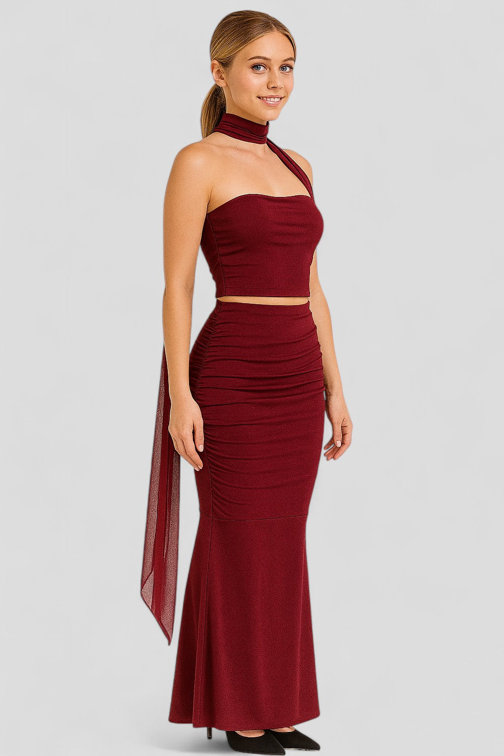 Trista | Completo Donna Elegante Top Senza Maniche e Gonna Lunga - - abbigliamento donna abbigliamento elegante design femminile fashion primavera estate gonna lunga materiale di alta qualità outfit sofisticato set coordinato elegante top senza maniche vestibilità confortevole - Concept Palermo