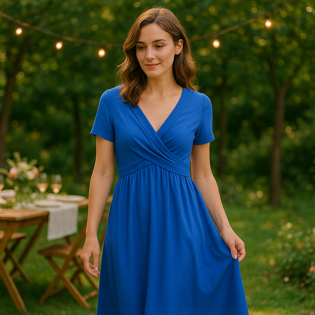 Dalia | Abito avvolgente rilassato: eleganza semplice per ogni occasione - - casual dresses DRESS Dresses female dress Maxi Dresses Mini Dresses - Concept Palermo
