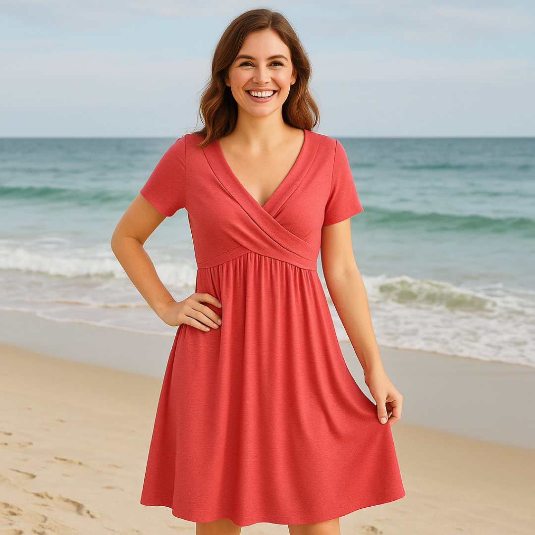 Dalia | Abito avvolgente rilassato: eleganza semplice per ogni occasione - - casual dresses DRESS Dresses female dress Maxi Dresses Mini Dresses - Concept Palermo