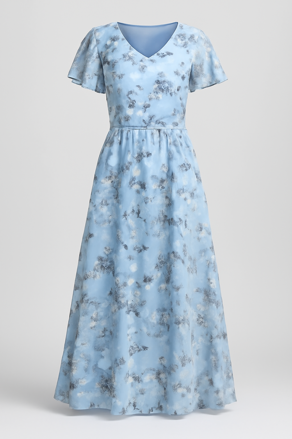 Mariana | Lussuoso abito coprente la pancia - Elegante abito midi floreale con silhouette fluida - Blu - casual dresses DRESS Dresses female dress Maxi Dresses - Concept Palermo