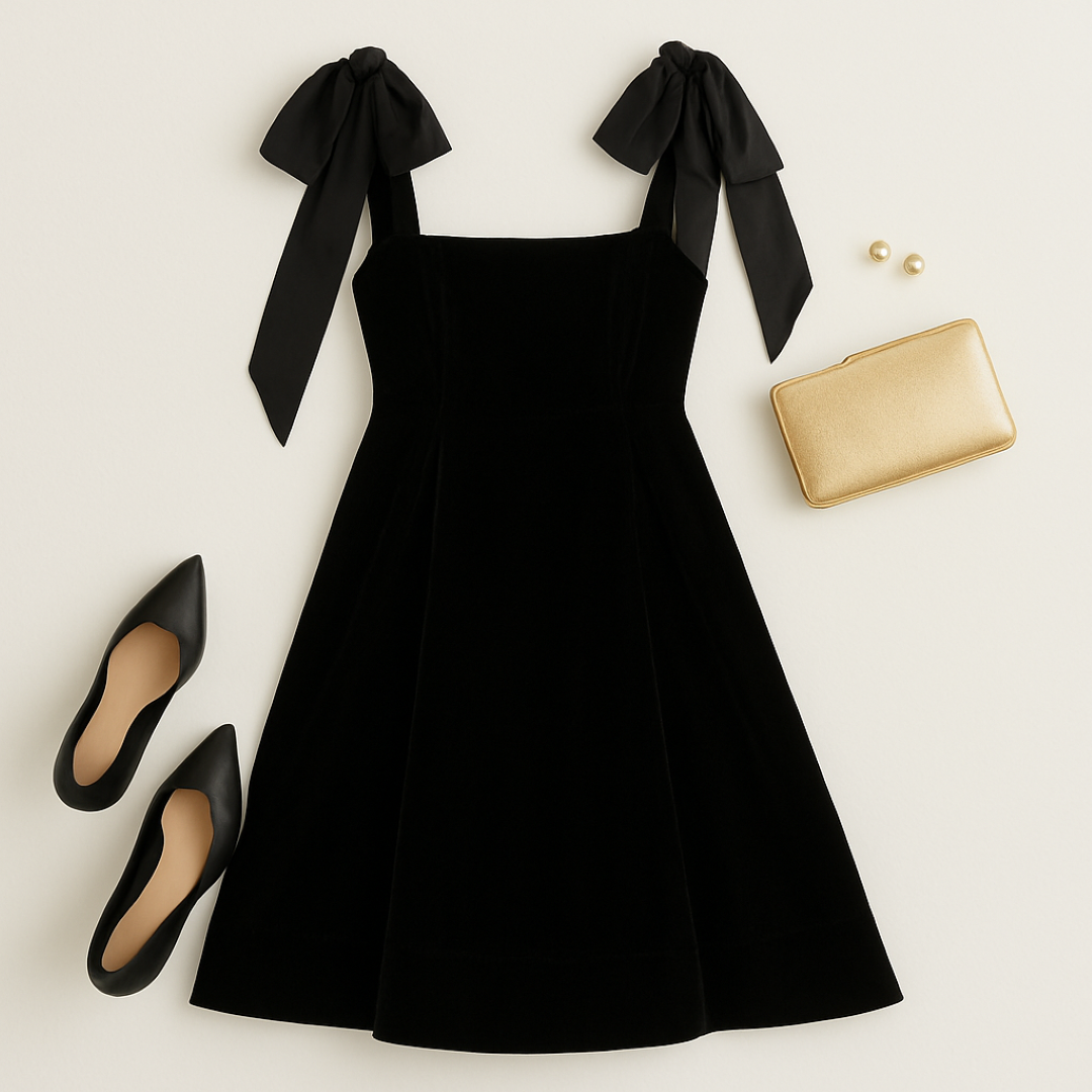 Aurelia | Abito midi con cinturino in velluto e fiocco - - Best Sellers Clothing daily Date Outfits Dresses Midi Dresses party Summer Wedding - Concept Palermo
