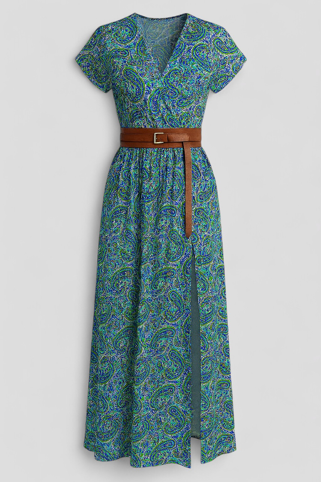 Nelle | Abito Lungo Elegante Estivo Femminile - Verde - abito con cintura elastica abito fluido femminile abito ideale per eventi estivi abito leggero e traspirante abito lungo estivo dress comfortevole fashion estate 2023 stile bohémien estivo vestito bohémien vestito senza maniche - Concept Palermo