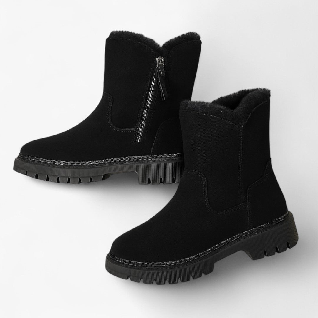 Alice | Stivali invernali in pelle scamosciata – Foderati in pelliccia sintetica, comodi - - 1209 Damen invierno Schuhe Damen - Concept Palermo