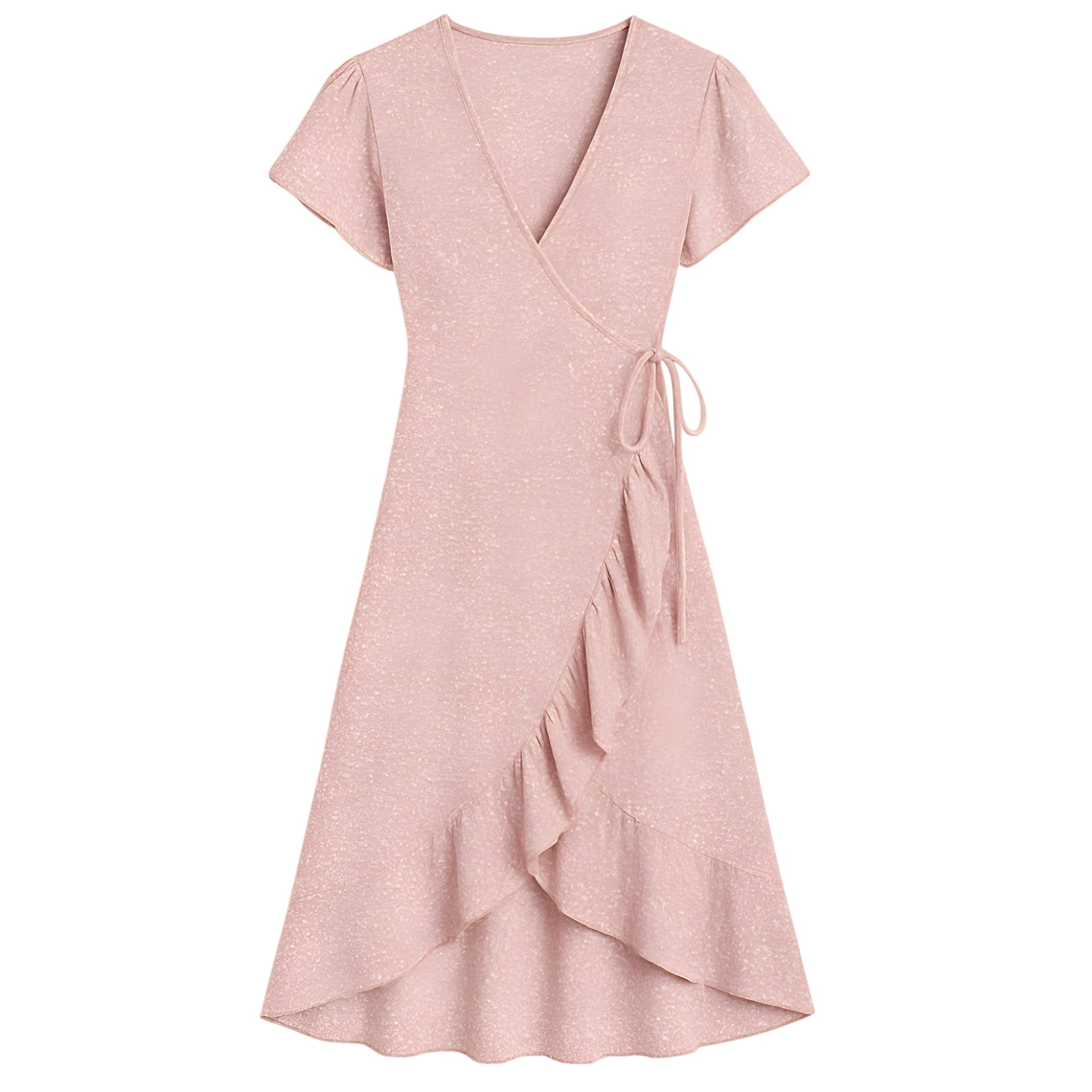 Maria | Abito avvolgente con stampa floreale - Rosa - dress - Concept Palermo