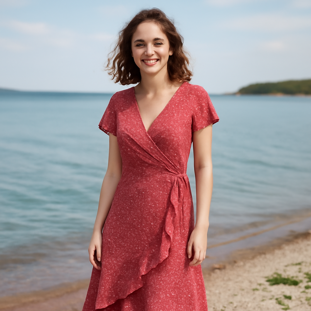 Maria | Abito avvolgente con stampa floreale - - dress - Concept Palermo
