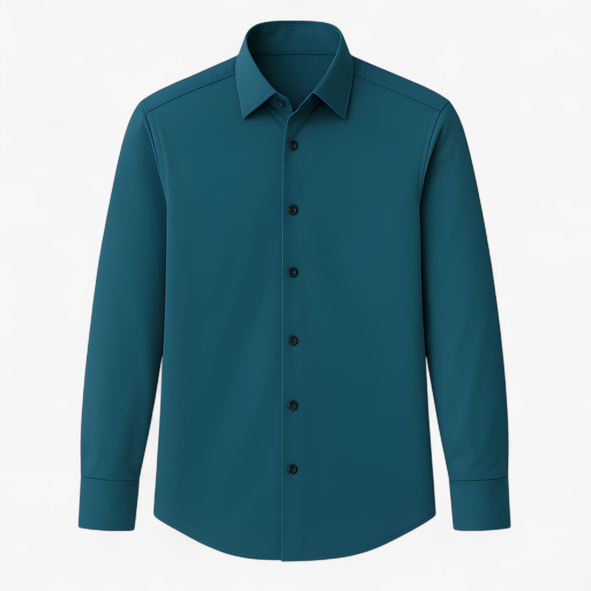 Thomas | Camicia da ufficio flessibile: linee pulite con flessibilità integrata - Verde scuro - 10/6/2024 clothing tshirts - Concept Palermo