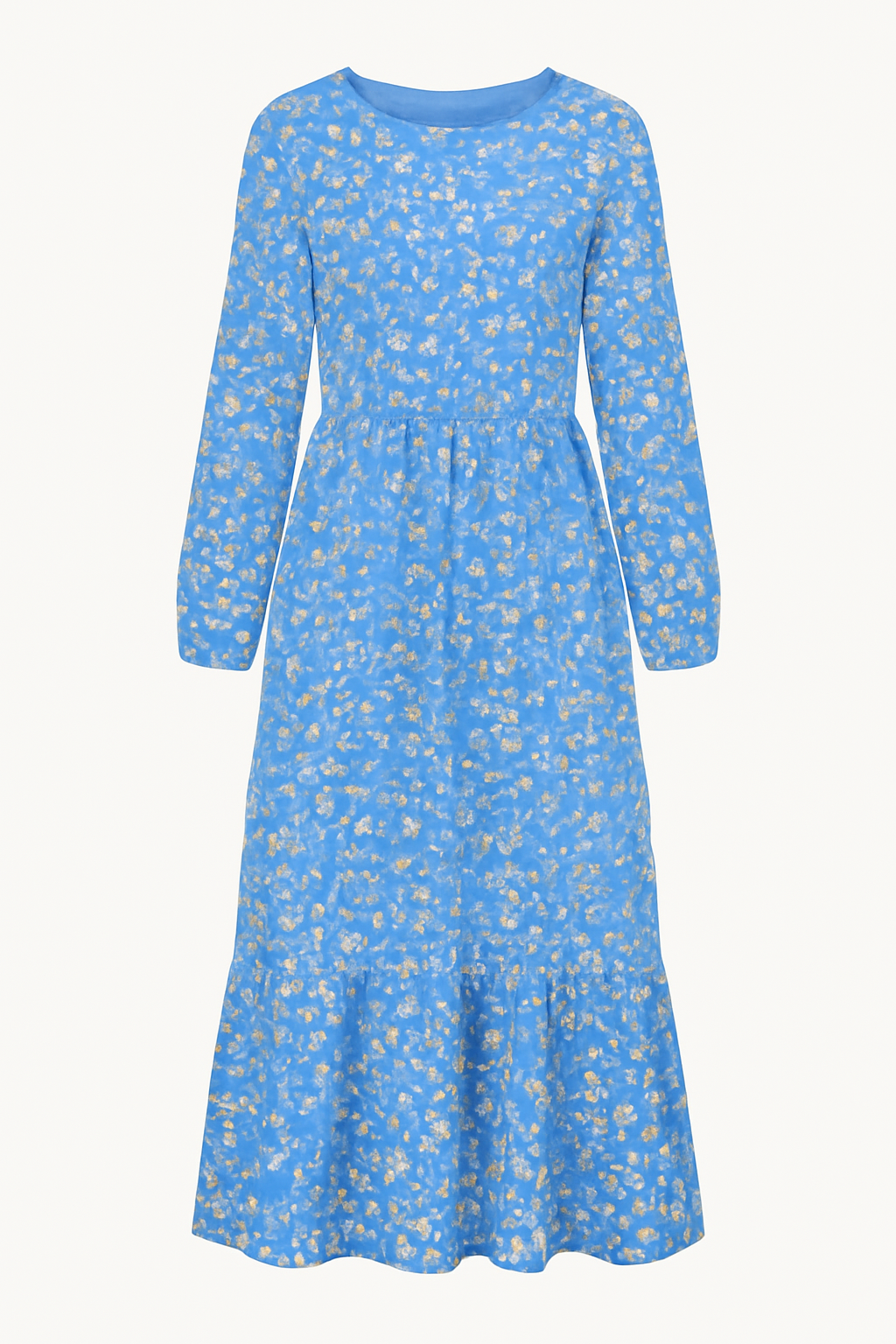 Thalia | Abito lungo floreale con maniche lunghe – Eleganza semplice per ogni occasione - Floreale blu - casual dresses DRESS Dresses female dress Maxi Dresses - Concept Palermo