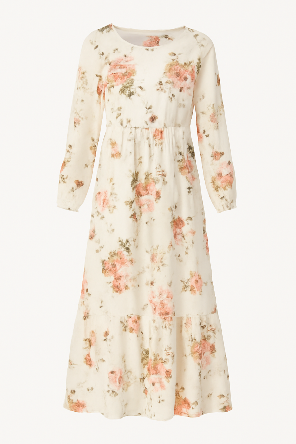 Thalia | Abito lungo floreale con maniche lunghe – Eleganza semplice per ogni occasione - Bianco Floreale 2 - casual dresses DRESS Dresses female dress Maxi Dresses - Concept Palermo