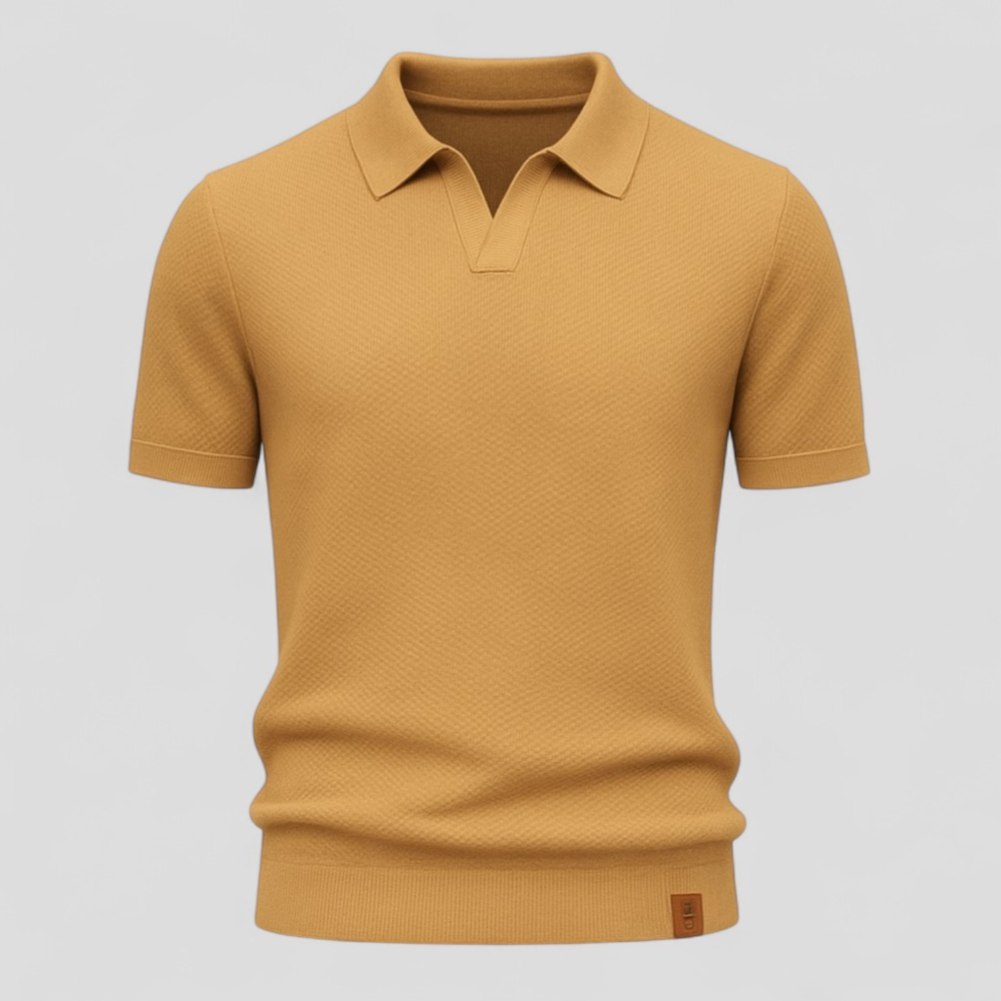 Rico | Polo Uomo Manica Corta Strutturata Elegante - Beige - abbigliamento maschile maglietta polo casual polo estiva polo fit slim polo in cotone polo moderno polo shirt elegante polo shirt strutturato polo shirt uomo t-shirt con colletto - Concept Palermo