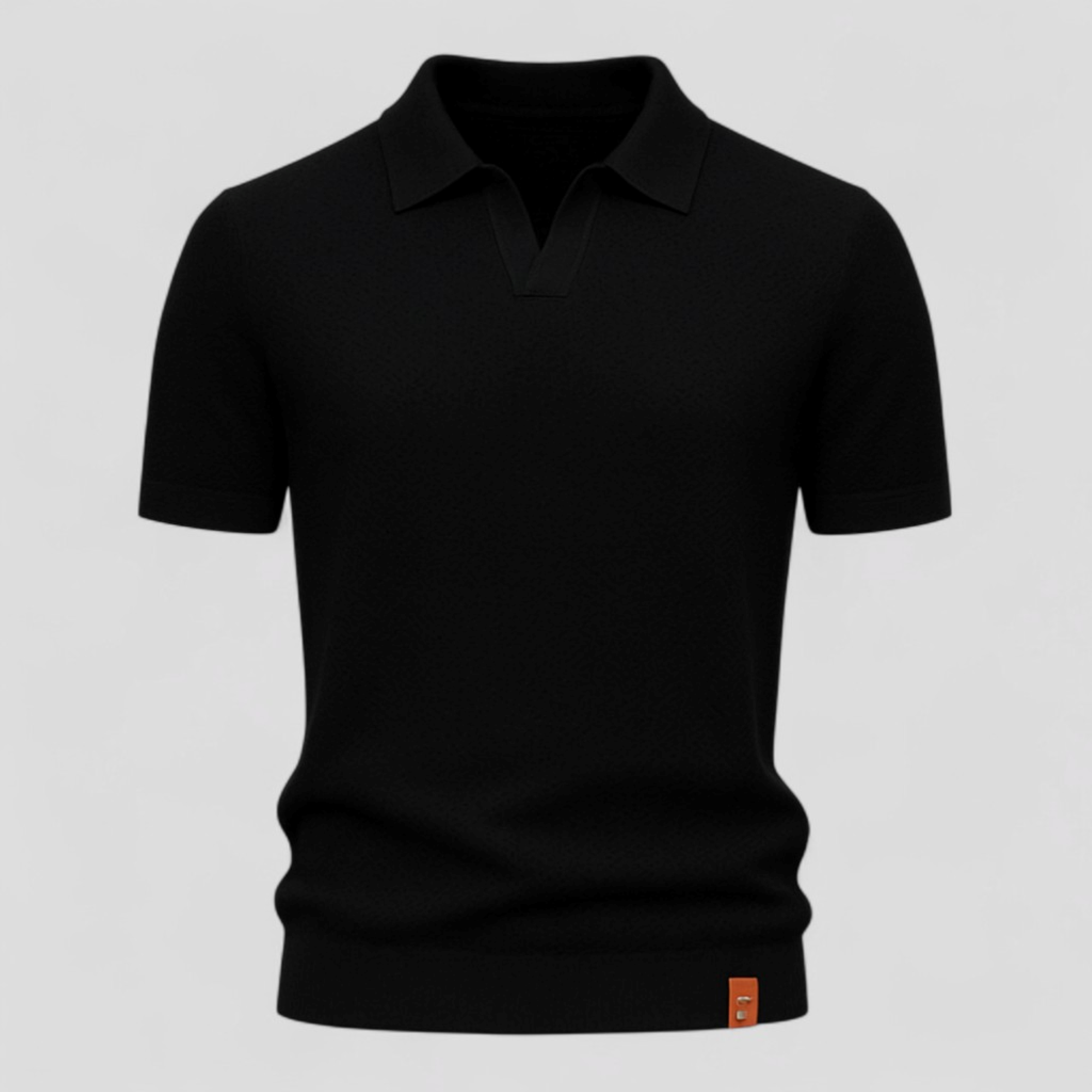 Rico | Polo Uomo Manica Corta Strutturata Elegante - Nero - abbigliamento maschile maglietta polo casual polo estiva polo fit slim polo in cotone polo moderno polo shirt elegante polo shirt strutturato polo shirt uomo t-shirt con colletto - Concept Palermo