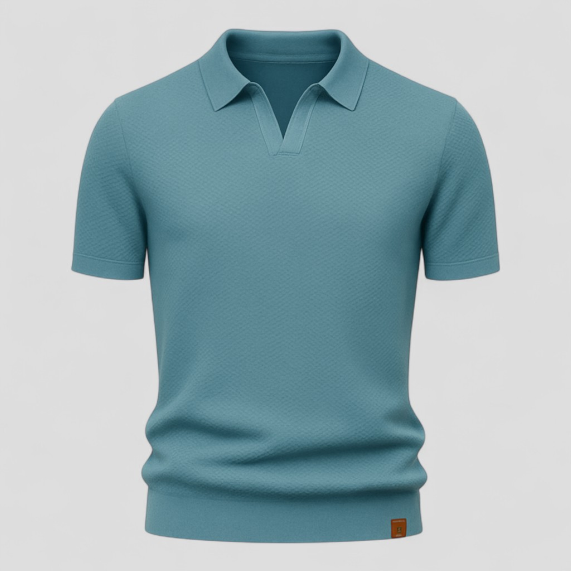 Rico | Polo Uomo Manica Corta Strutturata Elegante - Blu verde acqua - abbigliamento maschile maglietta polo casual polo estiva polo fit slim polo in cotone polo moderno polo shirt elegante polo shirt strutturato polo shirt uomo t-shirt con colletto - Concept Palermo