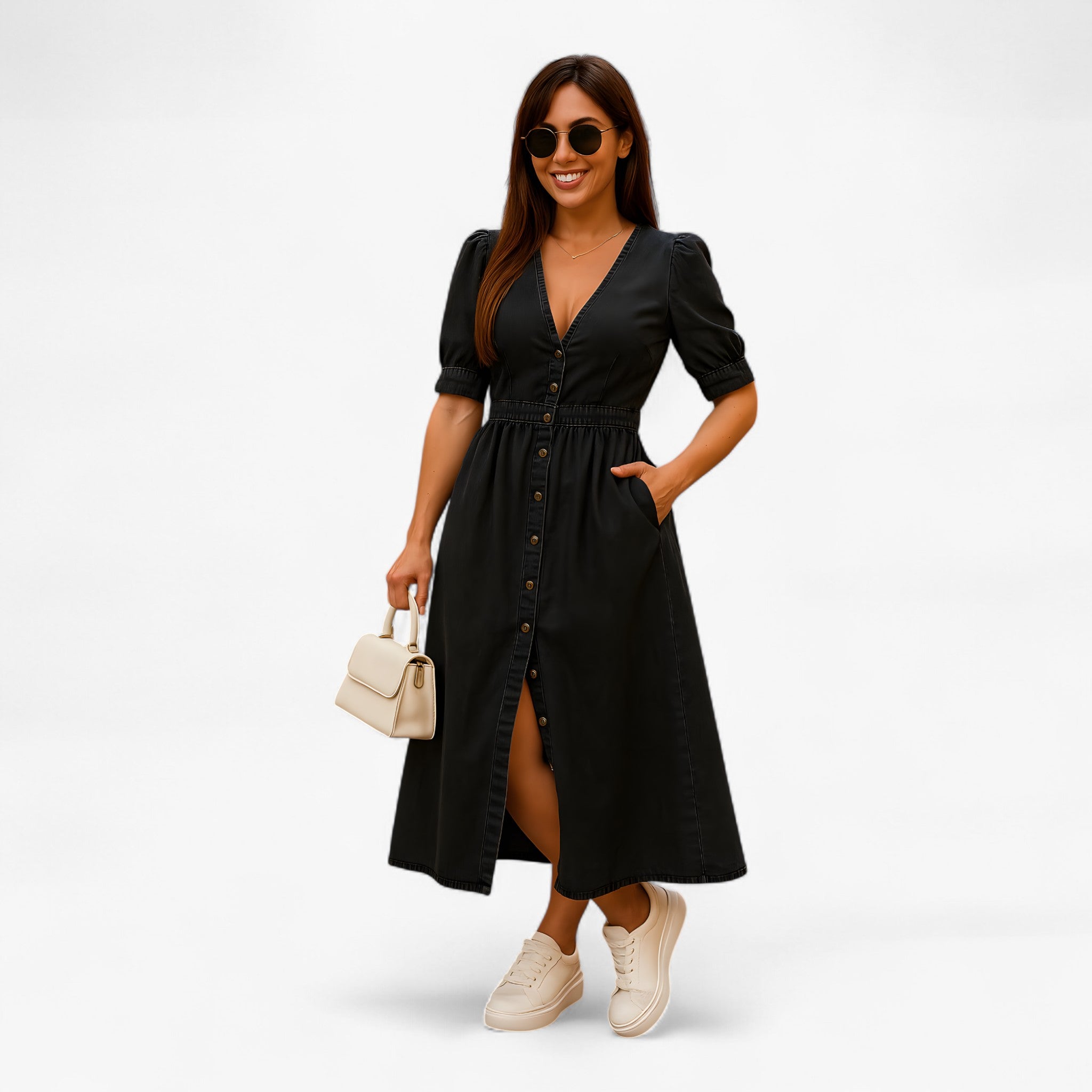 Demmy | Abito Brillante in Denim - Nero - - Concept Palermo