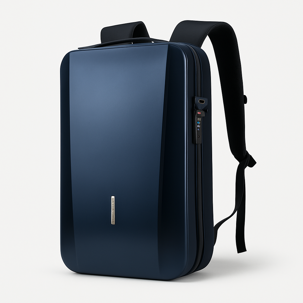Renzo | Zaino antifurto in ABS con lucchetto integrato - Blu - Backpacks - Concept Palermo