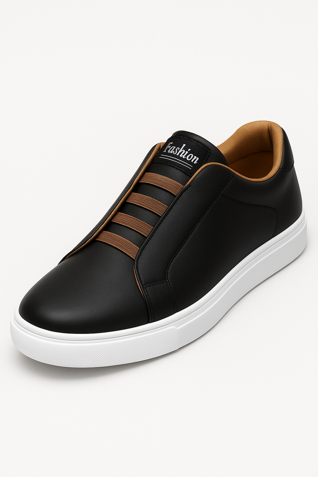 Vonni | Sneaker Uomo Slip-On con Elastici – Eleganza Minimal in 3 Colori - Nero - Men's Shoes Shoes men - Concept Palermo