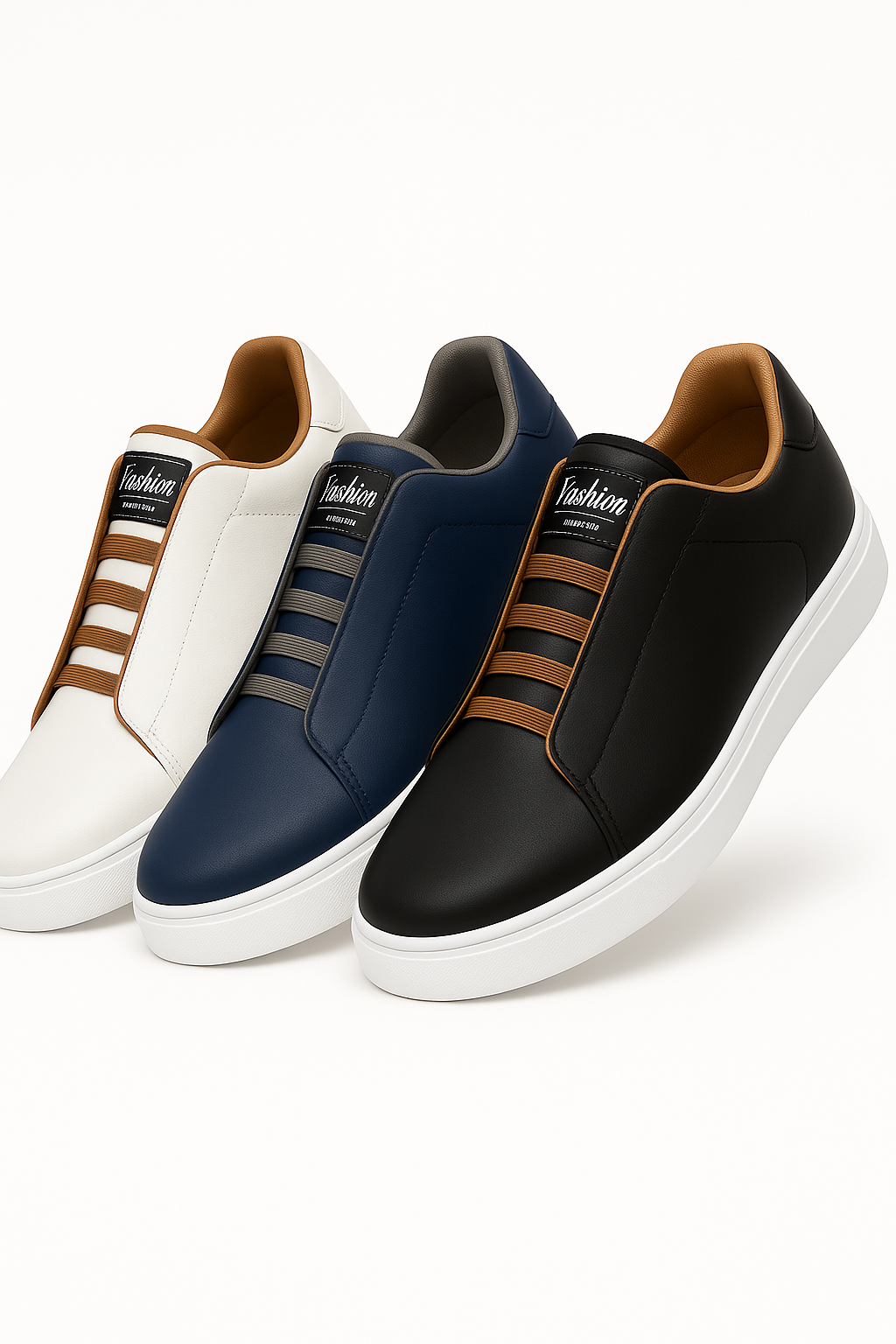 Vonni | Sneaker Uomo Slip-On con Elastici – Eleganza Minimal in 3 Colori - - Men's Shoes Shoes men - Concept Palermo