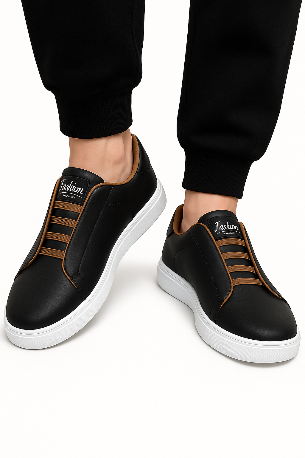 Vonni | Sneaker Uomo Slip-On con Elastici – Eleganza Minimal in 3 Colori - - Men's Shoes Shoes men - Concept Palermo