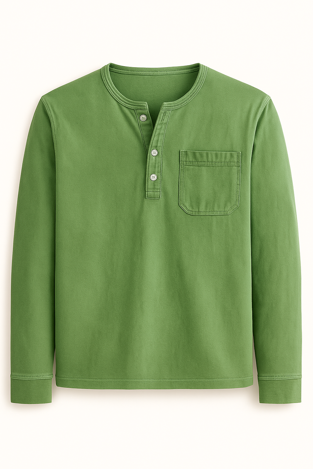 Roman | Maglia Henley Uomo a Maniche Lunghe – Stile Casual con Tasche e Colori Versatili - Verde - men's polo men's polo shirt Shirts und Polos - Concept Palermo