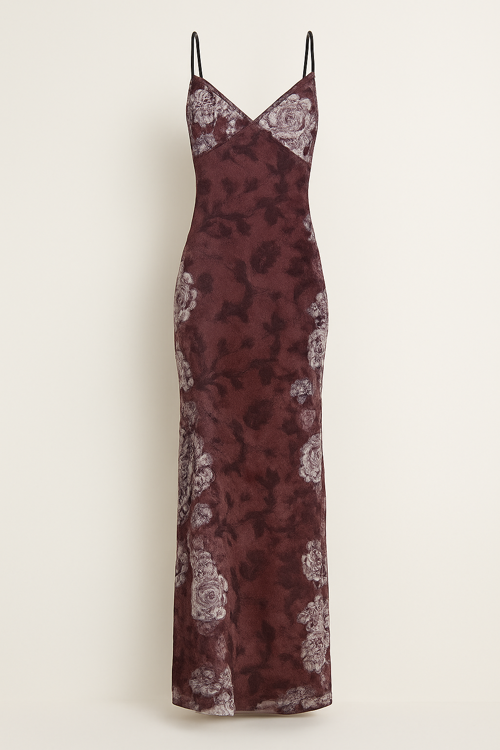 Julianna | Abito lungo in ceramica floreale: elegante, morbido e senza tempo - Burgandy Floral - casual dresses DRESS Dresses female dress Maxi dress Mini Dresses - Concept Palermo