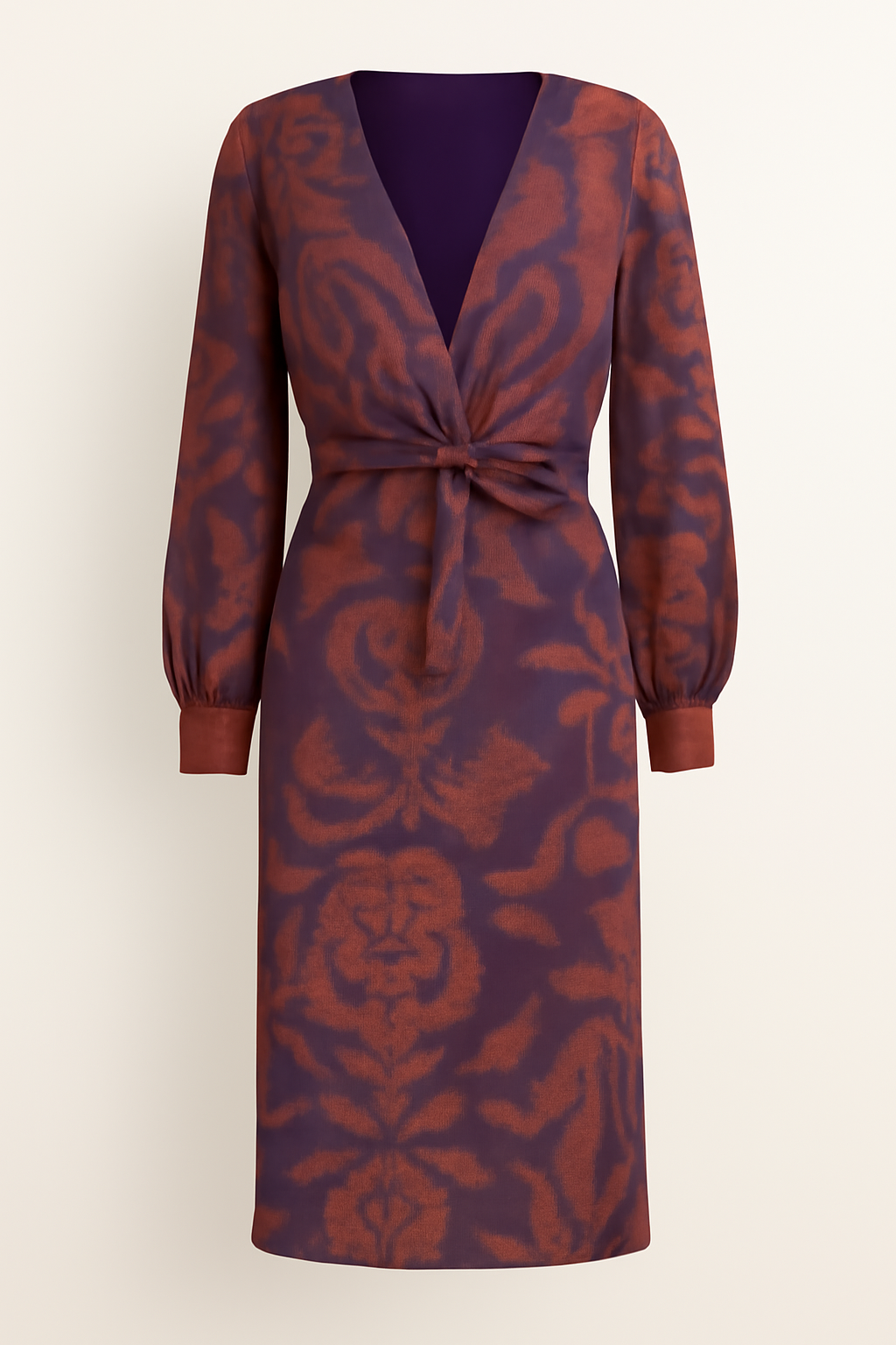Galatea | Abito con stampa botanica vibrante: stile semplice in ogni colore - Porpora - DRESS Dresses female dress Maxi dress Maxi Dresses - Concept Palermo