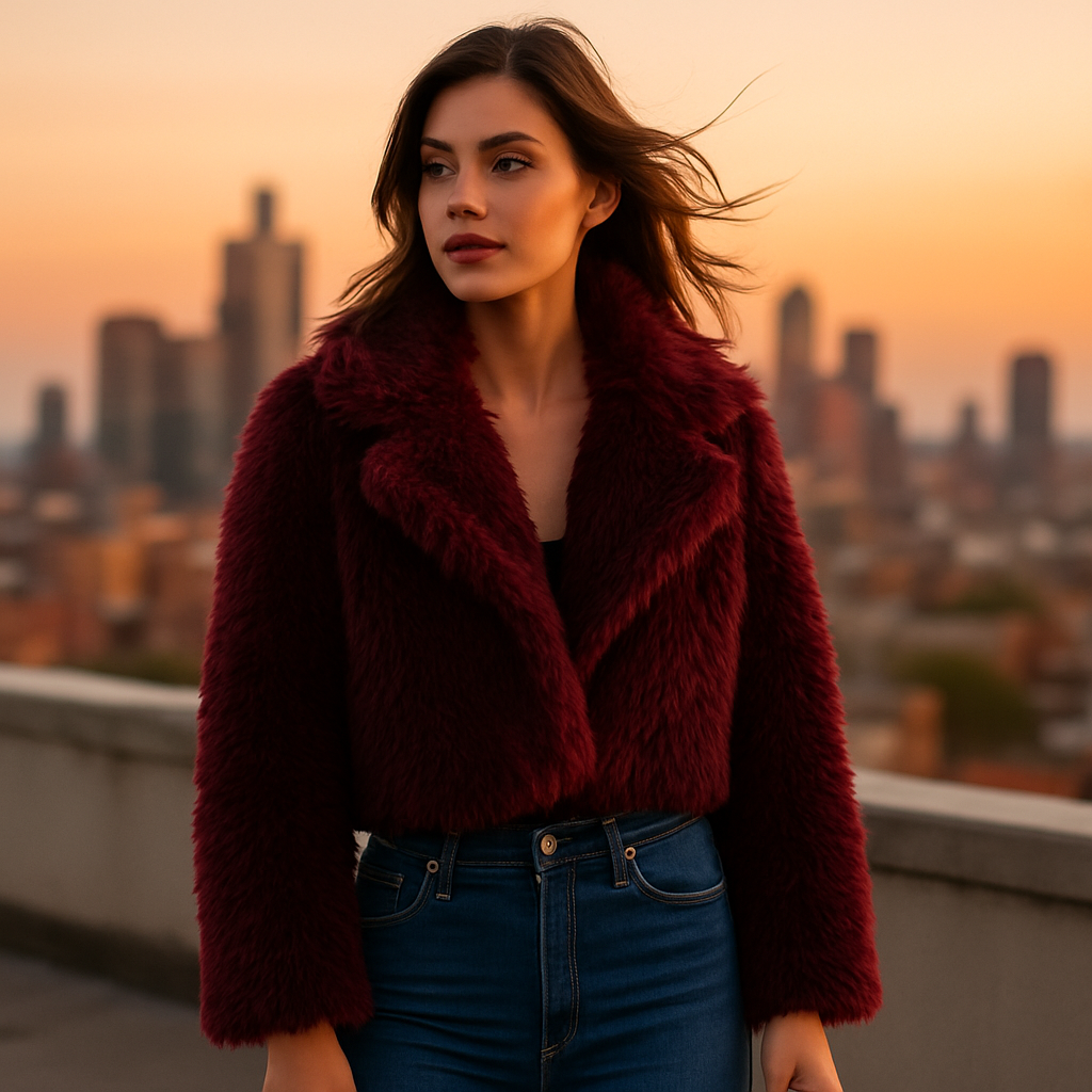 Alessia | Giacca effetto pelliccia con design moderno - - coat coats coats for women Jackets & Coats - Concept Palermo