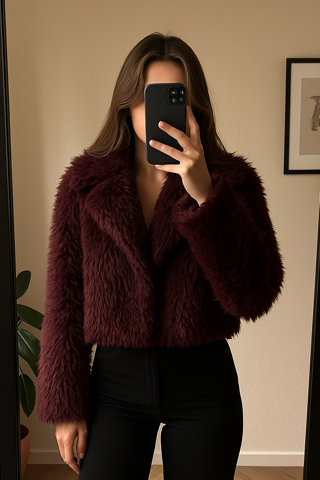 Alessia | Giacca effetto pelliccia con design moderno - - coat coats coats for women Jackets & Coats - Concept Palermo