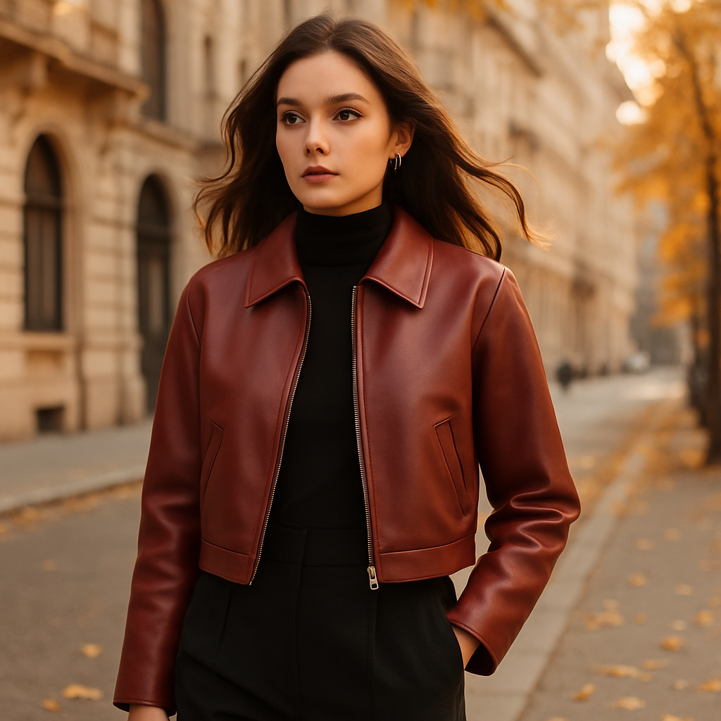Nina | Giacca di pelle dallo stile urbano e raffinato - - coat coats coats for women female coat - Concept Palermo