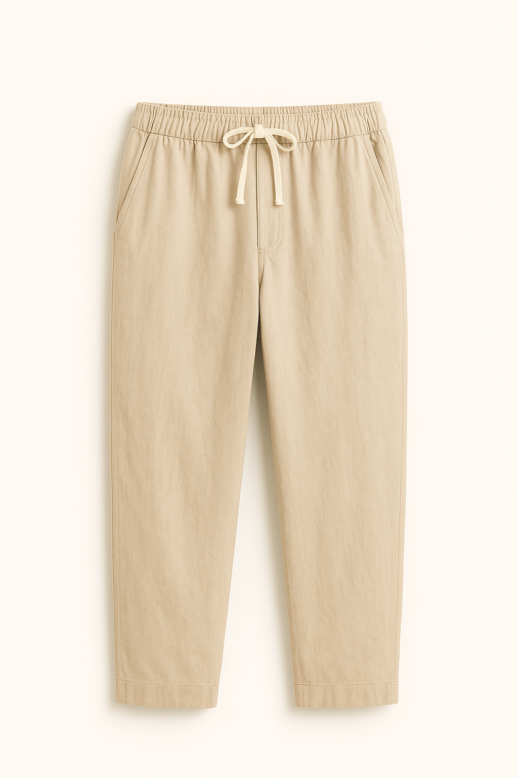 Nico | Pantaloni in lino – Vestibilità morbida, vestibilità aderente - Beige - linen pants men's summer pants pants pants for men - Concept Palermo