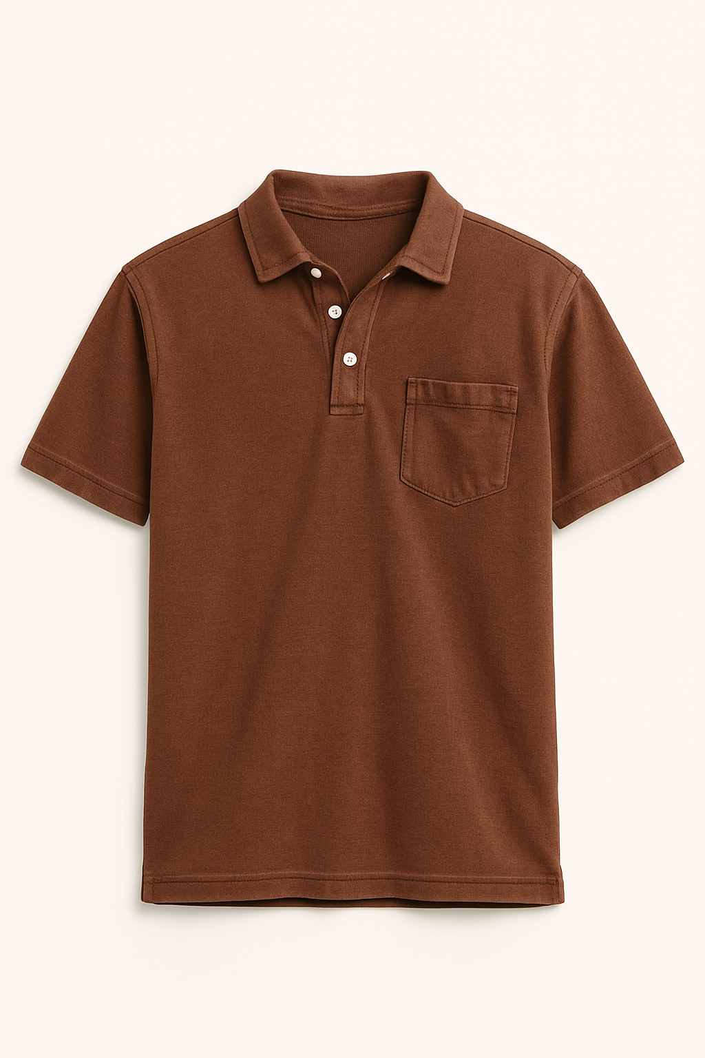 Samuel | Polo da uomo tinta in capo con taschino sul petto - Marrone - men's polo men's polo shirt Shirts und Polos - Concept Palermo