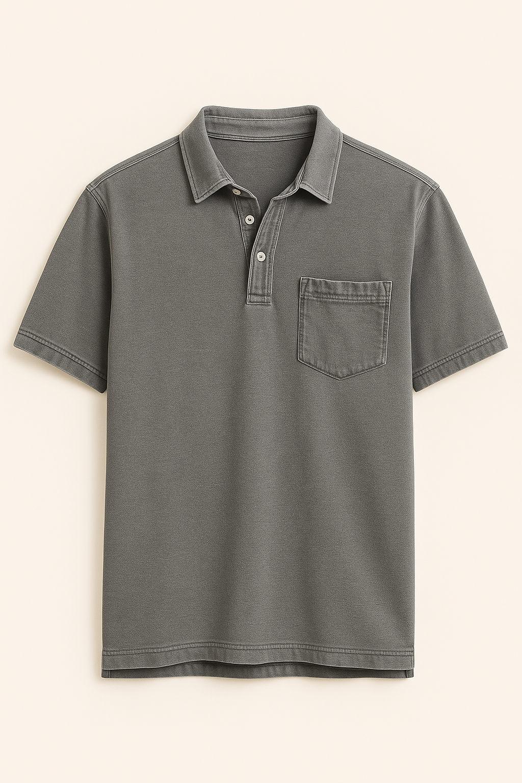 Samuel | Polo da uomo tinta in capo con taschino sul petto - Grigio - men's polo men's polo shirt Shirts und Polos - Concept Palermo