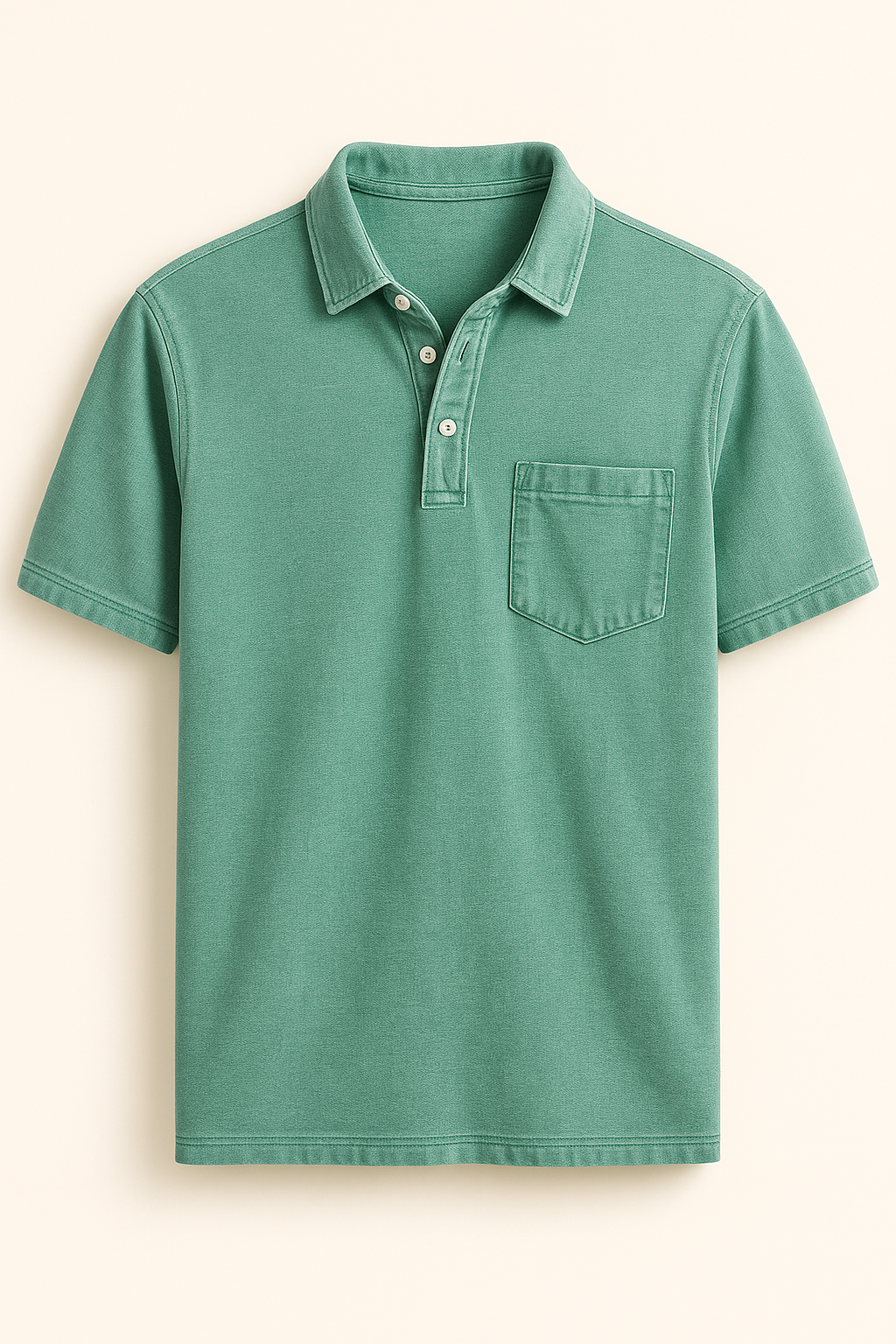 Samuel | Polo da uomo tinta in capo con taschino sul petto - Verde - men's polo men's polo shirt Shirts und Polos - Concept Palermo