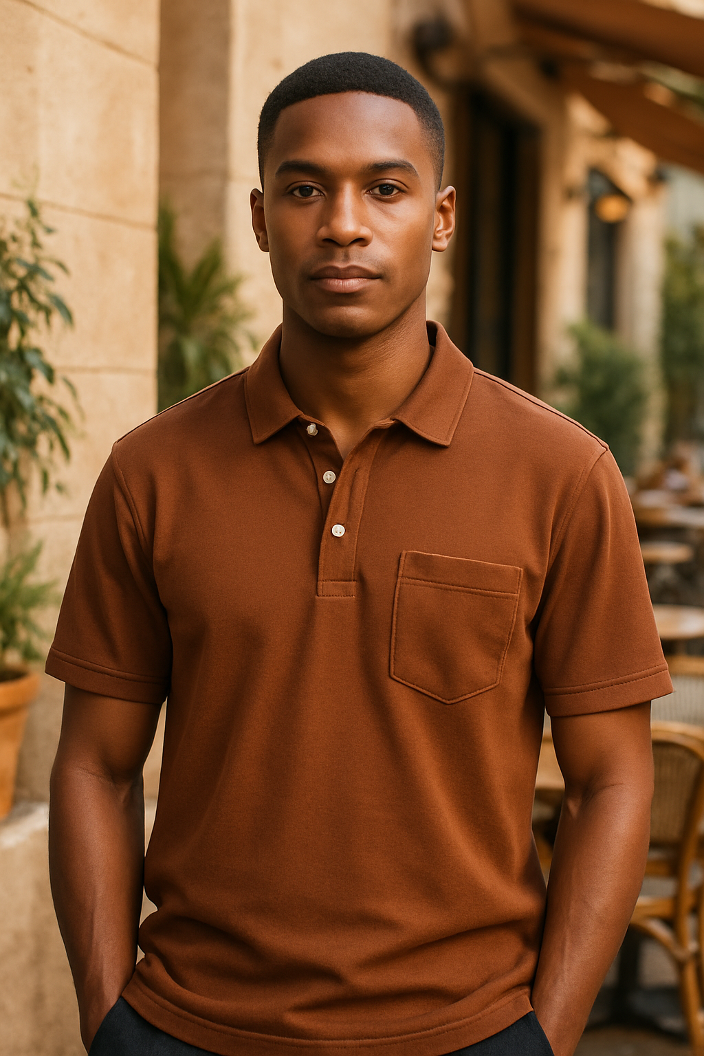 Samuel | Polo da uomo tinta in capo con taschino sul petto - - men's polo men's polo shirt Shirts und Polos - Concept Palermo