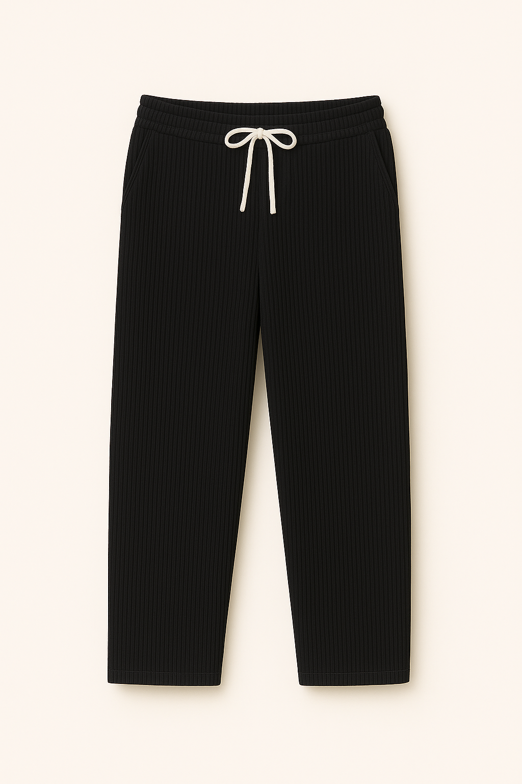 Rivano | Pantaloni da salotto a coste da uomo: comfort e stile - Nero - pants pants for men - Concept Palermo