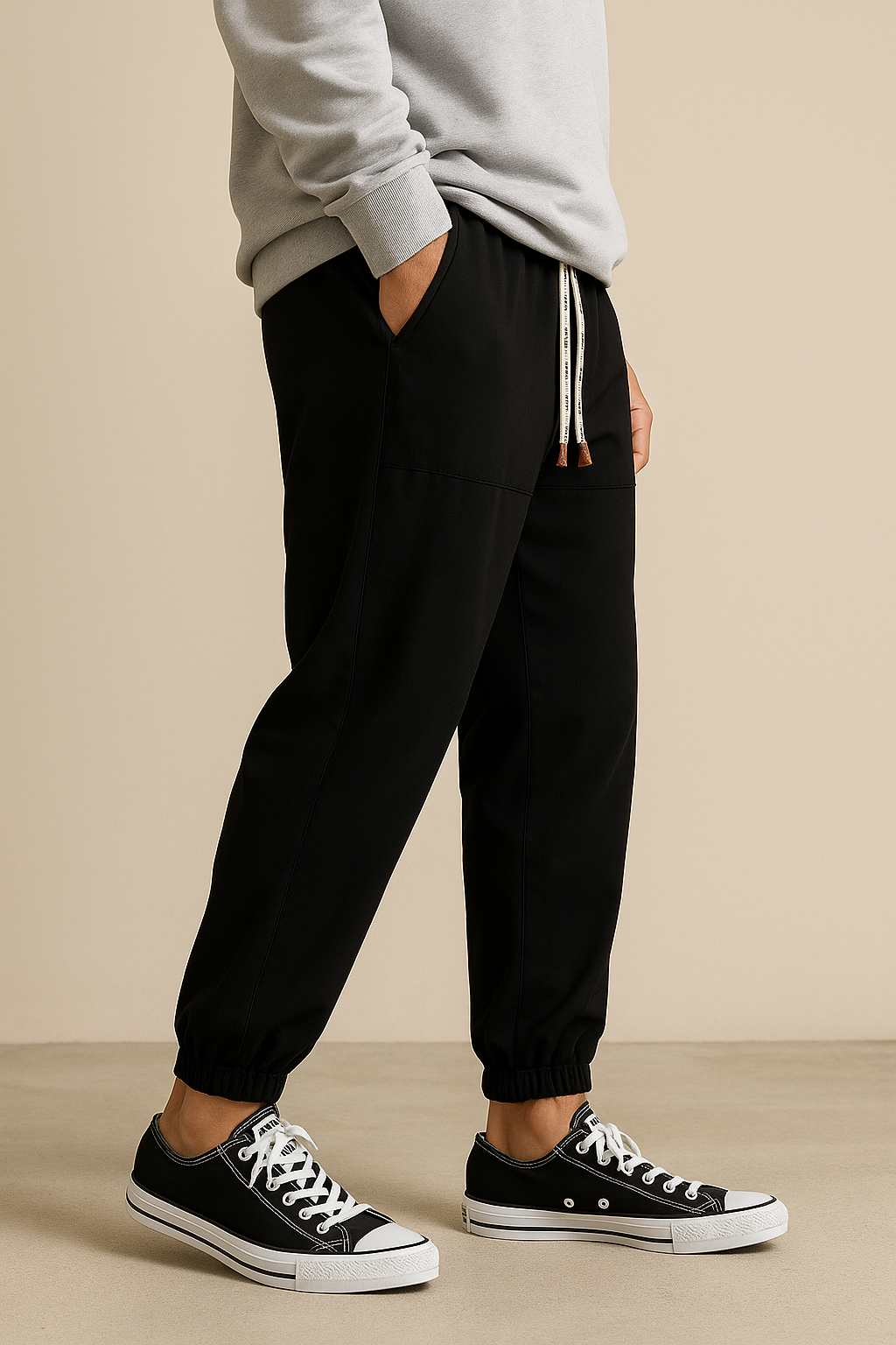 Keir | Pantaloni harem da uomo di ispirazione giapponese: comodi, leggeri e alla moda - - 100% Cotton Black Blue breezy Casual classic Coffee drawstrings Gray harem harems linen new oversize pants Red relaxed fit summer - Concept Palermo