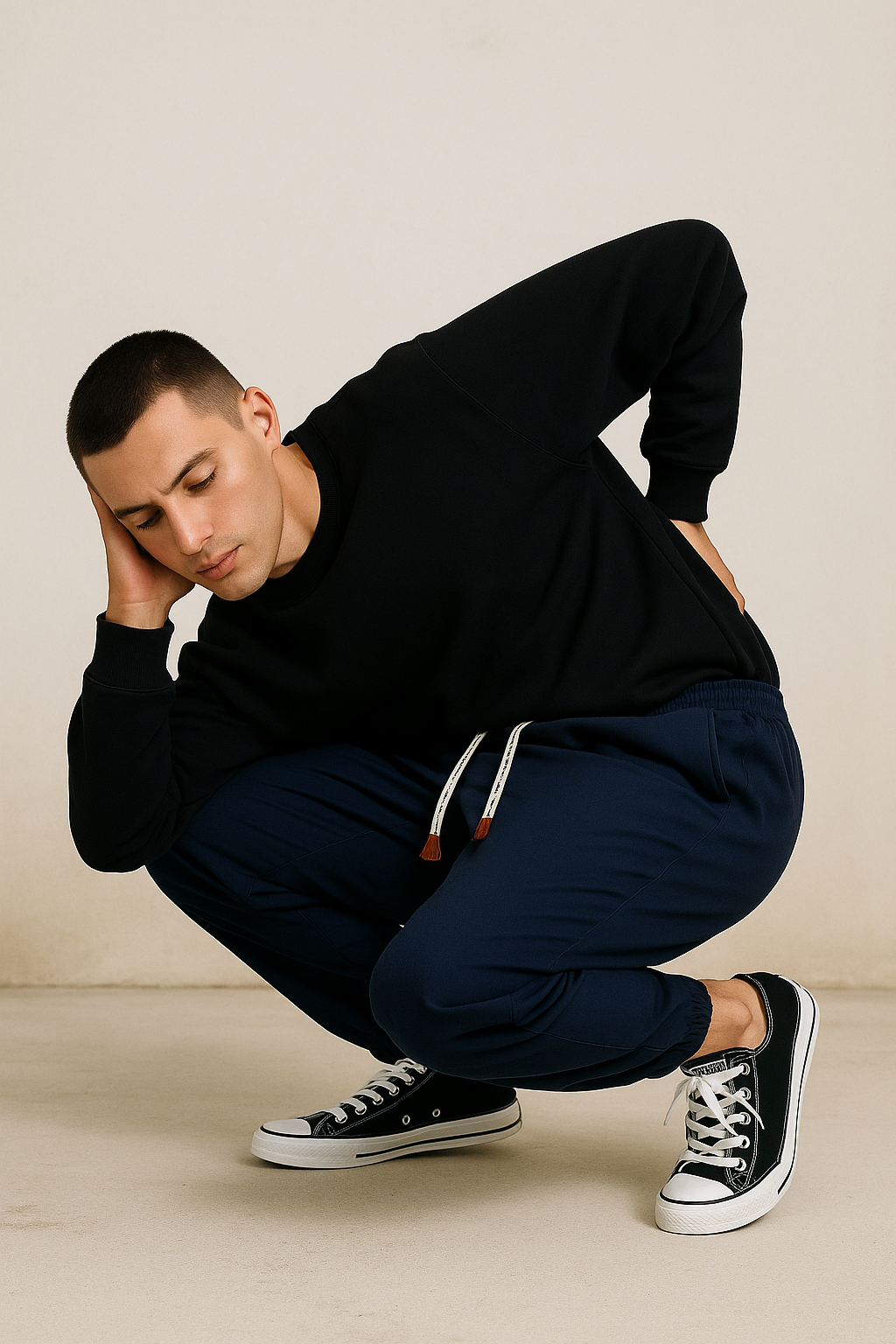Keir | Pantaloni harem da uomo di ispirazione giapponese: comodi, leggeri e alla moda - - 100% Cotton Black Blue breezy Casual classic Coffee drawstrings Gray harem harems linen new oversize pants Red relaxed fit summer - Concept Palermo