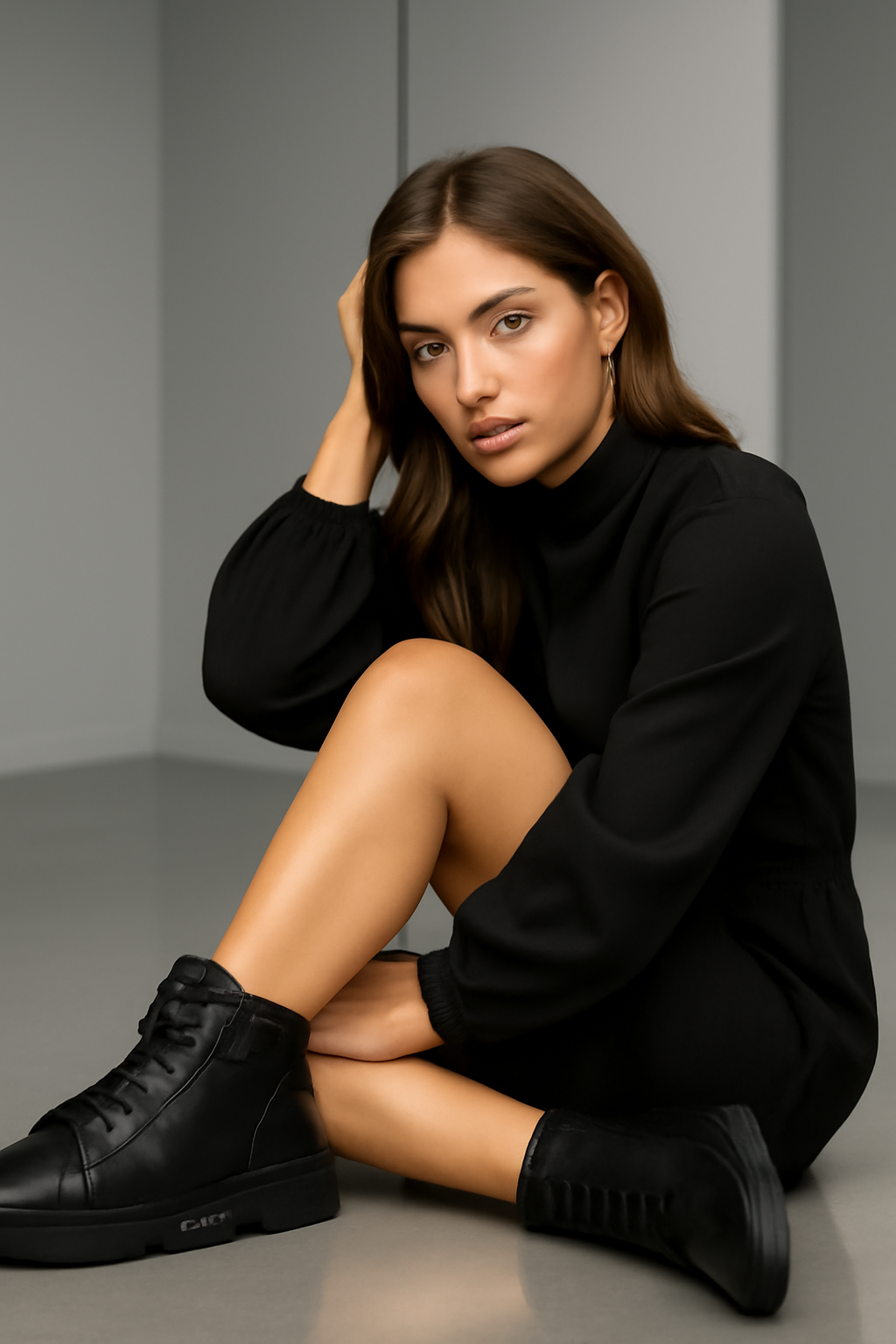 Krista | Stivali alti neri da strada – Presa moderna, comfort in movimento - - Kleidung & Accessoires Leather Boots - Concept Palermo