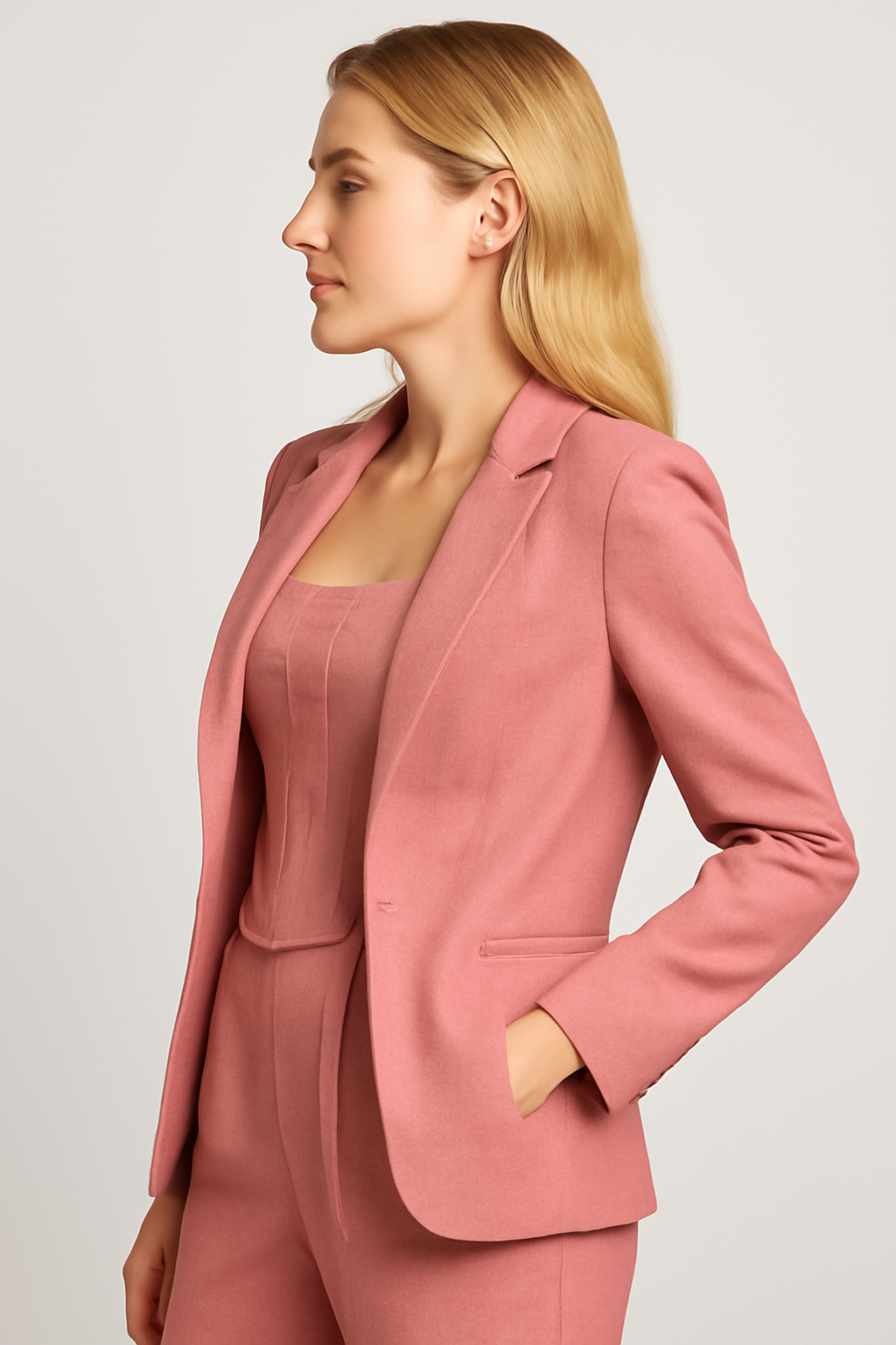 Ivana | Tuta a spina di pesce su misura con blazer - - jumpsuit suits and pants woman - Concept Palermo