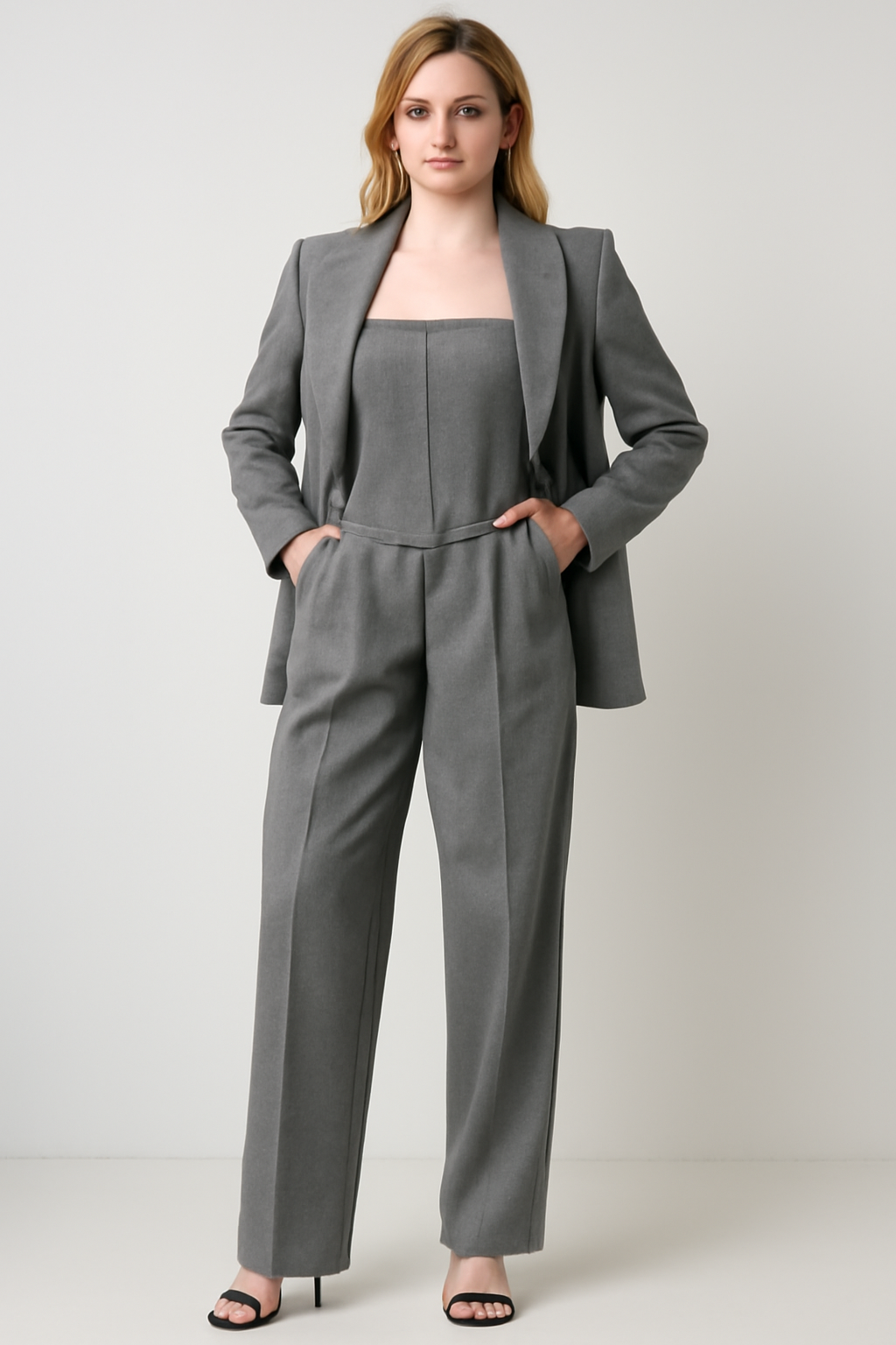 Ivana | Tuta a spina di pesce su misura con blazer - - jumpsuit suits and pants woman - Concept Palermo