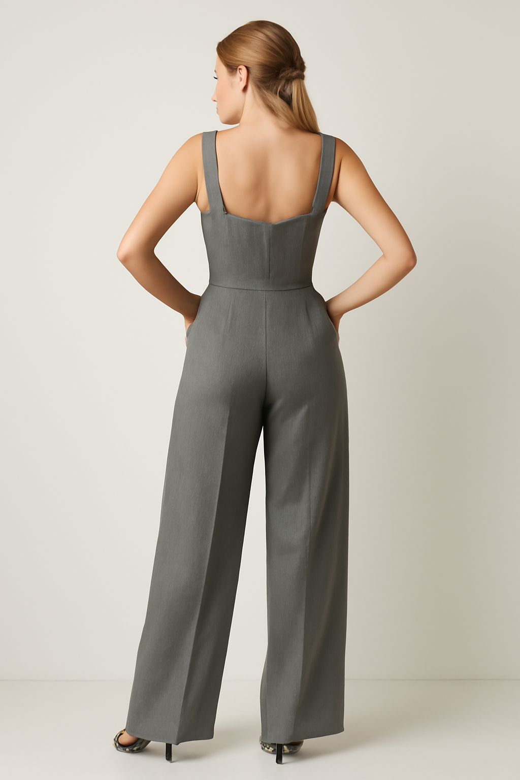 Ivana | Tuta a spina di pesce su misura con blazer - - jumpsuit suits and pants woman - Concept Palermo